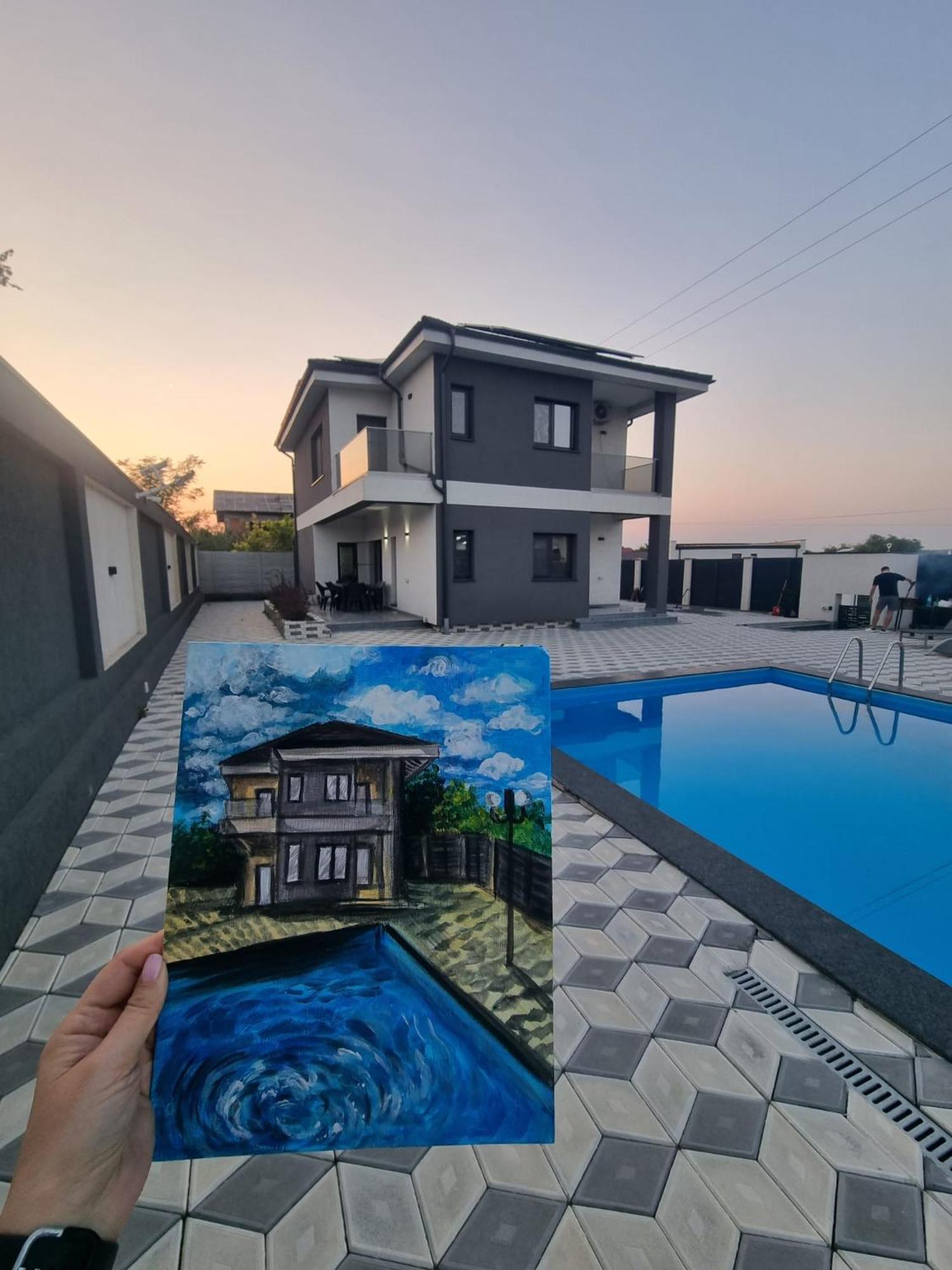 Grey House Villa Bukares Bagian luar foto